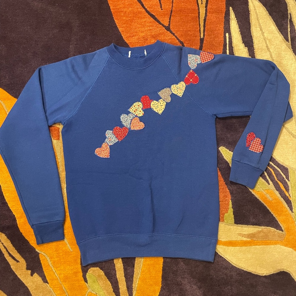 Vintage Hearts Sash Crewneck Sweater